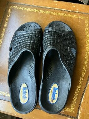 Okabashi Black Woven Slip-On Men's Sandals